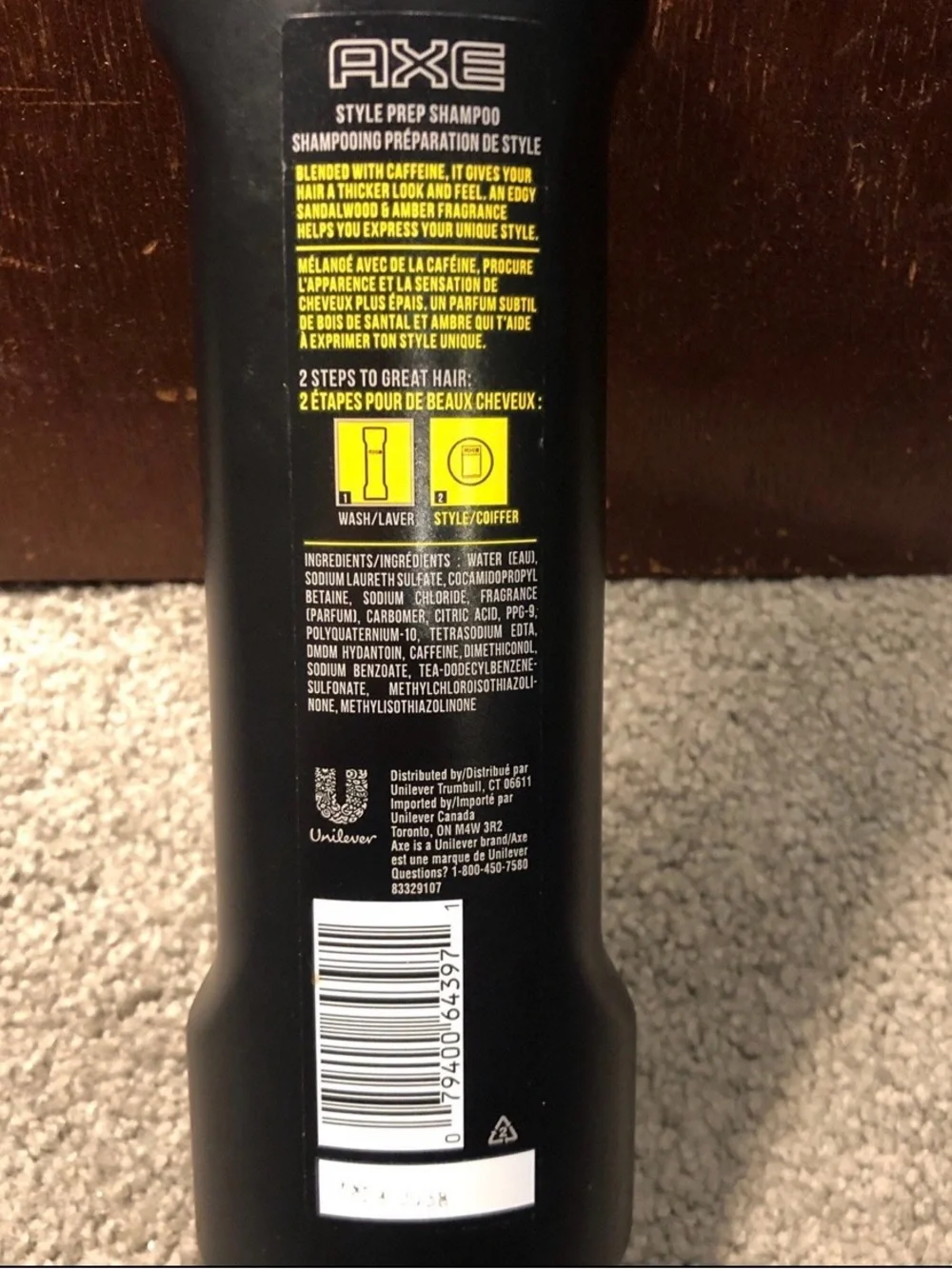 AXE Urban Daily Thickening Shampoo with Caffeine, Thicker Looking, 12oz